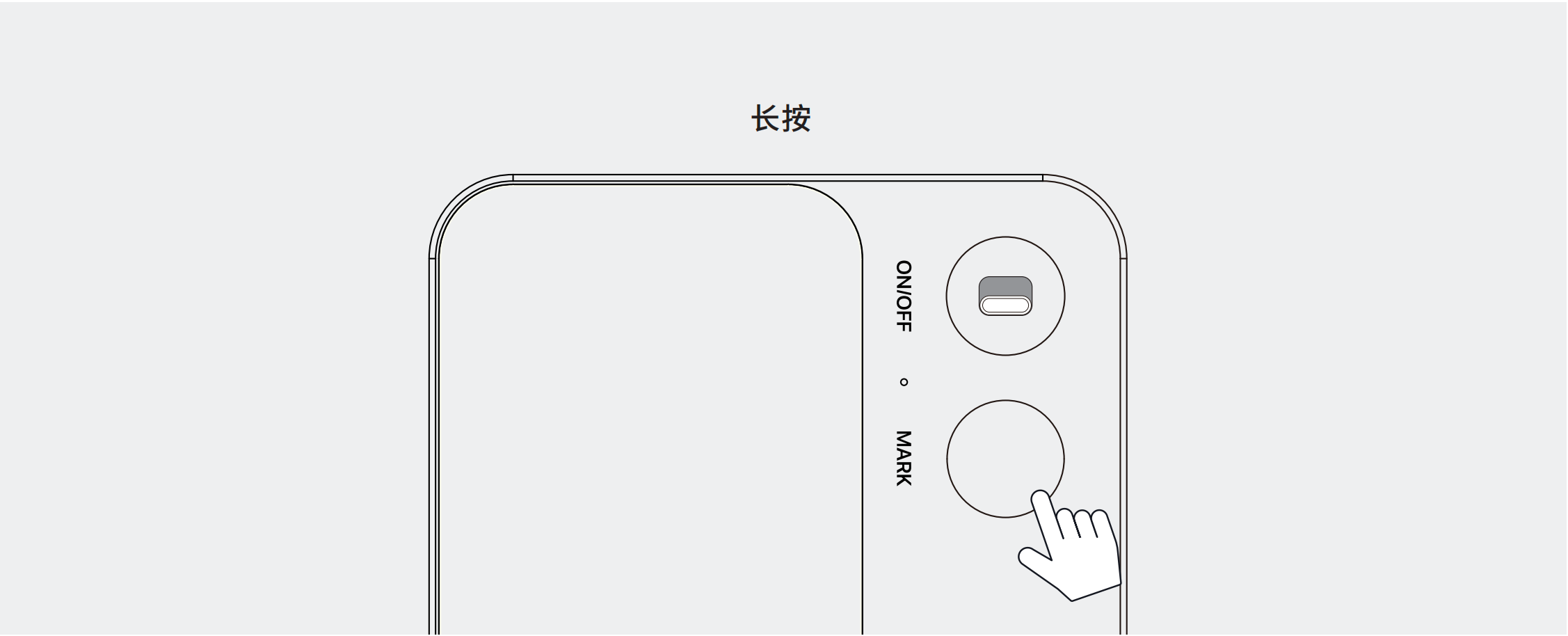 录音卡侧面,录音拨钮处于关闭位置(向下),准备进行闪念记录